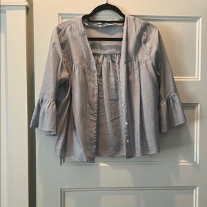 Madewell Blue Button-Up Blouse